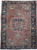 8'9 x 11'8 antique Persian Heriz rug with rust field and ivory geometric medallion