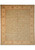 Light green Ziegler field with gold floral border on this 13'11 x 15'9 hand-knotted wool rug