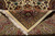 Folded corner showing cotton foundation, ivory selvage and hand knotted back of this Persian Tabriz