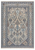 4'10" x 8' Persian Nain rug with ivory field, blue vases and floral panel border
