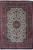 Ivory field Persian Isfahan rug with red star medallion, brick red floral border and allover vines