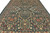 9x12 Chobi Ziegler rug close view of paired rosette medallions on a deep teal wool field