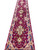 Angled view down the 17 foot Tabriz runner highlighting chained ivory medallions and pink guard border