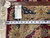 Reverse side with cotton foundation, original Tabriz tag and tape measure confirming runner width