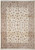 Ivory field wool and silk Oriental rug with all-over floral vines and beige floral border