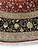 Border detail showing black ground with yellow palmettes, ivory guard stripes and hand-knotted silk fringe
