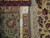 8x10 Persian Tabriz rug reverse side with ruler measuring the fine knot count