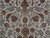 Detail of field design with flower vases, red rosettes and pale blue palmettes on ivory