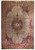 Full 13'3 x 19 Persian Bijar Mahi rug photographed flat showing ivory field and round medallion