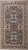 Full overhead view of 15'9" x 25' navy blue Soltanabad rug with cream floral borders