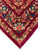 Corner of the main border showing rose bouquets, ivory fringe and finely drawn floral guard stripes