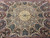 Dome ceiling pattern photographed from above showing ribs, paisley cartouches and fine silk highlights