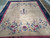 11'3" x 14'2" antique Chinese rug photographed flat, showing the full 1930s Deco layout
