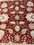 Square 12x12 Oriental rug field detail with symmetrical floral lattice in ivory, gold and soft blue