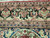 Border study of black main border palmettes, salmon ground and navy inner band floral work