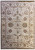 Full view of the 12' x 15'4" ivory Oushak rug with all-over palmette and vine design