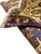 Reverse side reveals dense hand-knotted wool weave, navy border and clear knot definition