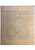 13'9" x 15'8" Chobi Peshawar rug shown flat with sage field and golden floral border