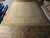 Full 12'1" x 15'1" Aubusson flat weave rug displayed flat in the Freeport warehouse