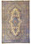 10'10" x 18'8" Persian Kerman rug shown flat with ivory field and teal medallion