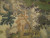 Close-up of the woven classical pavilion and oak branches in soft beige and green tones