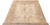 Angled studio photograph of the light natural Oushak, pile sheen visible across cream field and taupe frame