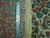 Ruler against side cord and fringe confirming 3/8 inch wool pile on this hand-knotted Kerman
