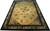 Full view of 11'7 x 17'8 Chinese Art Deco rug with beige field and navy border