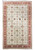 12'7" x 24'2" ivory Jaipur rug shown flat, red border framing all over floral field