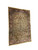 Angled studio view of the oversize antique Kerman showing ivory ground and deep navy pictorial border