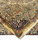 Folded corner reveals dense knotting on the reverse plus original ivory fringe and selvedge