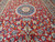 Medallion and pendants seen from above on the 11x18 hand-knotted Persian wool rug