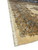 11'5" x 11'8" square Persian Kerman rug edge view with plush wool pile and fringe