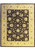 Brown and gold Ziegler Chobi rug shown flat with all over floral field and wide border