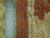 Ruler on the back shows even hand-knotting, rust wefts and 5/16 inch wool pile