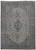 Ivory and soft blue Persian Kashan rug with central floral medallion and ornate border