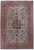 10'4" x 15'1" Persian Isfahan rug with ivory field, rose medallion and deep red floral border
