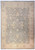 Sage green and beige Chobi Peshawar rug shown flat with ivory floral border, true color