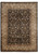 Black field 8'8" x 11'9" hand-knotted wool rug with ivory and olive floral borders