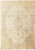 Khaki Ushak design rug with soft brown floral vines and central medallion on ivory field