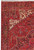10 x 13 Persian Heriz corner showing turtle border, ivory guard stripes and red field