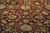 Detail of scrolling gold vinework, rosettes and serrated leaves in ivory, olive and salmon