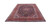 Angled full view of the 9'10" x 13'11" Kashan rug showing red border and navy field