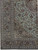 Corner detail showing chestnut brown main border, guard stripes and all over floral vine field