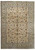 Full overhead of ivory 9'6" x 12'10" Persian Kashan rug with dense all over floral field