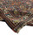 Folded corner of the 5'3" x 6'3" Persian rug showing pile depth, selvedge and fringe