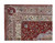 Close-up of ivory border corner with blossoming vines, birds and salmon palmettes on red ground