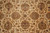 Detail of all-over floral field with rust, gold and sage palmettes on ivory ground