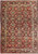 Full overhead view of 10'8" x 16'10" Persian Mahal rug with brick red all over floral field