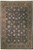 9'9" x 14'5" black Oriental rug with all over floral field and deep red border